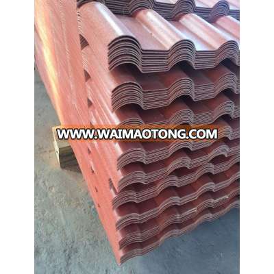 Colored good weather-resistance synthetic resin roof tiles/ASA&PVC roof tiles