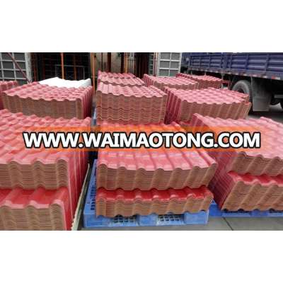 Anti-UV color lasting plastic spanish roofing tiles for private houses and villas/hot sale 1050mm roof tile