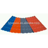 Colored good weather-resistance synthetic resin spanish roofing tiles/ASA&PVC roof tiles