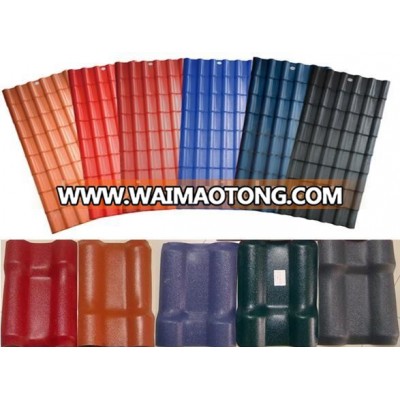 New building material water-proof synthetic resin roofing tiles/ASA&PVC plastic roofing tiles